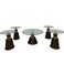5-piece coffee table set with glass top