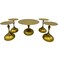 5-piece coffee table set with metal surface