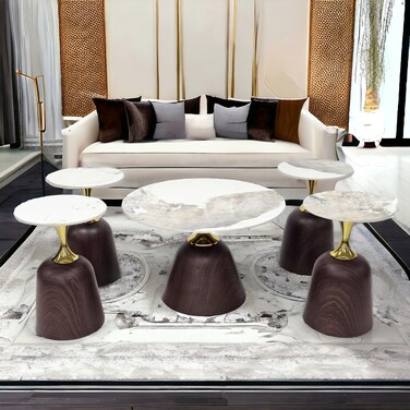 5-piece ceramic coffee table set