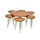 7-piece coffee table set with wood surface