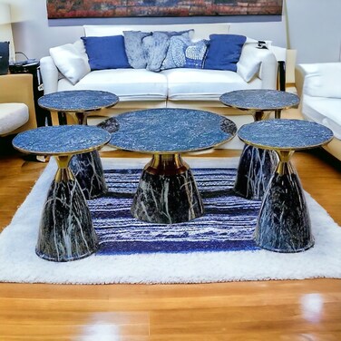 طقم طاولات شاى  سيراميك 5 قطع