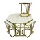 Marble tea table set, 5 pieces