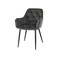 Single chair, beige fabric, 76x58x58cm - dark grey