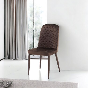 Brown single chair - 45 x 47 x 81 cm