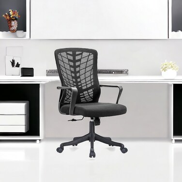 Swivel office chair - black
