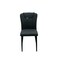 Dark gray leather single chair, 40 x 50 x 81 cm