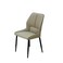 Beige leather single chair, 40 x 50 x 81 cm