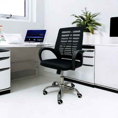 كرسي مكتب دوار - اسود