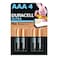 بطاريات قلوية Optimum AAA Ultra Power من دوراسيل 4 قطع متعددة الألوان 37337