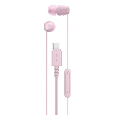 سماعة أذن سلكية Sony داخل الأذن، وردي، IER-EX15C