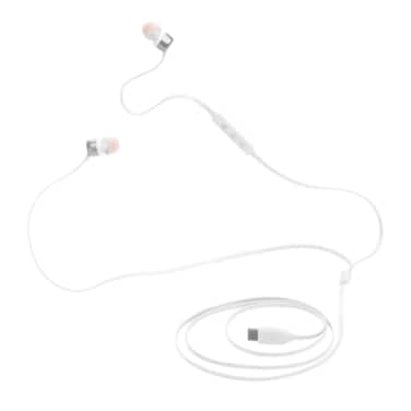 سماعة أذن سلكية JBL TUNE 310C داخل الأذن، أبيض، JBLT310CWHT