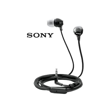 سماعة أذن Sony MDR-EX14AP مع ميكروفون، أسود