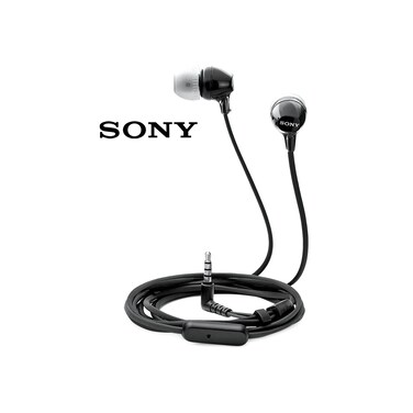 سماعة أذن Sony MDR-EX14AP مع ميكروفون، أسود