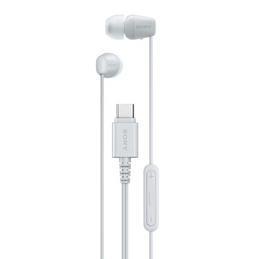 سماعة أذن سلكية Sony داخل الأذن، أبيض، IER-EX15C