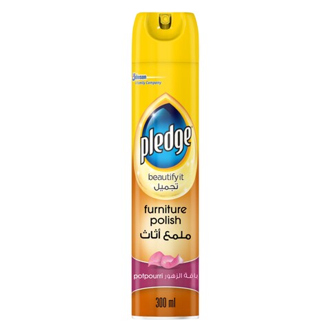 Pledge Table Cleaner Pledge Furniture Polish and Cleaner Spray with Potpourri Scent, 300ml ...