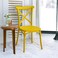 كرسي مفرد بلاستيك اصفر 36×35×84 سم