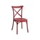 Red plastic single chair, 36 x 35 x 84 cm