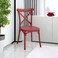 Red plastic single chair, 36 x 35 x 84 cm