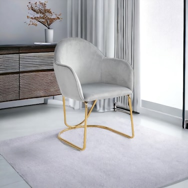 Black velvet single chair, 55 x 60 x 84 cm