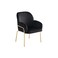 Black velvet single chair, 55 x 60 x 84 cm