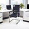 Black fixed office chair