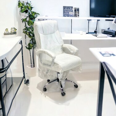 White swivel office chair, 66 x 69 x 120 cm