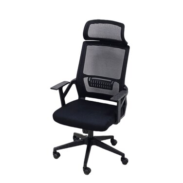 Black swivel office chair