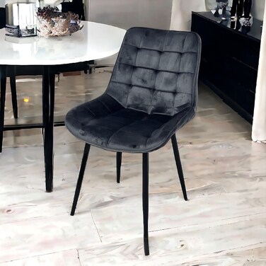 Gray single chair, 45 x 47 x 81 cm