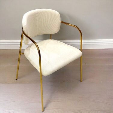 Single velvet chair, 55 x 65 x 81 cm