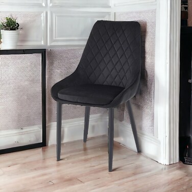 Single black fabric chair, 40 x 50 x 81 cm