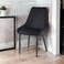 Single black fabric chair, 40 x 50 x 81 cm