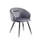 Gray velvet single chair, 55 x 65 x 81 cm