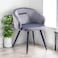 Gray velvet single chair, 55 x 65 x 81 cm