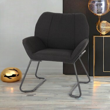 كرسي مفرد  اسود   قماش 55×65×81سم