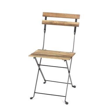 Wooden single chair - iron, 40 x 40 x 93 cm