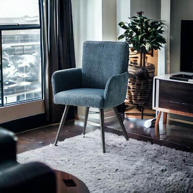 كرسي  مخمل ازرق  مفرد  79x48x45 سم