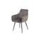 Gray velvet single chair 77x45x45 cm