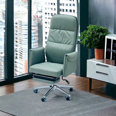 Leather swivel office chair