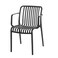 Black plastic single chair 75-42-45