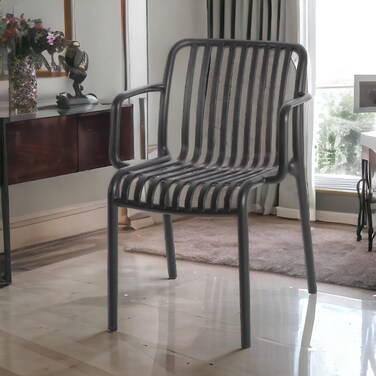 Black plastic single chair 75-42-45