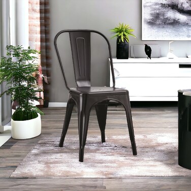 Black iron single chair