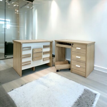 مكتب خشب بيج - 100×50×75سم