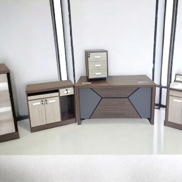 مكتب خشب بني   200×90×75 سم