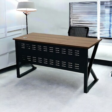 مكتب خشب بنى 140×60×75 سم