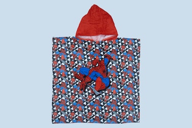 منشفة سبايدرمان للأطفال – منشفة حمام بغطاء للرأس ناعمة وذات قدرة على الامتصاص للأولاد – متعددة الألوان