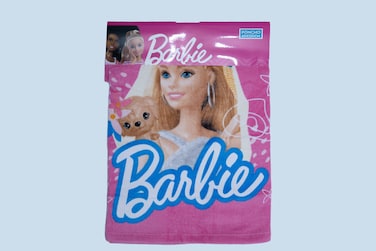 Barbie Kids Poncho Towel &ndash; Soft Hooded Towel For Girls &ndash; Pink