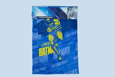 منشفة بونشو للأولاد من باتمان كيدز – قطن 100% – لون أزرق