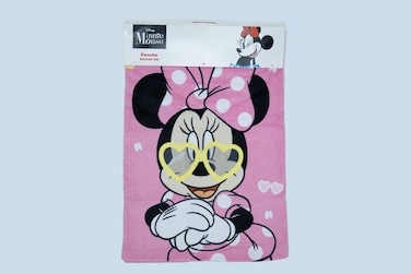 منشفة ميني كيدز بونشو – قطن 100% – بينك – بناتي