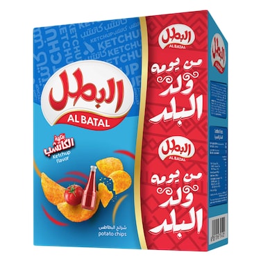 البطل شيبس بنكهة الكاتشب 23 جرام × 12