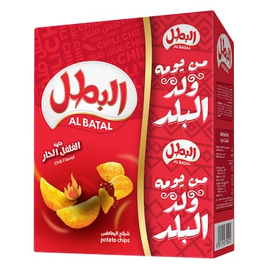 البطل شيبس بنكهة اللفلفل 23 جرام × 12